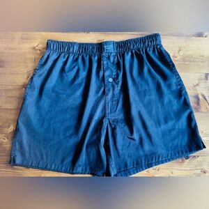 American Eagle Men’s Black Satin Lounge Shorts Elastic Waist Size M